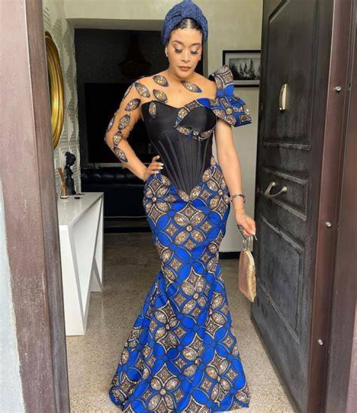 Ankara corset evening gown