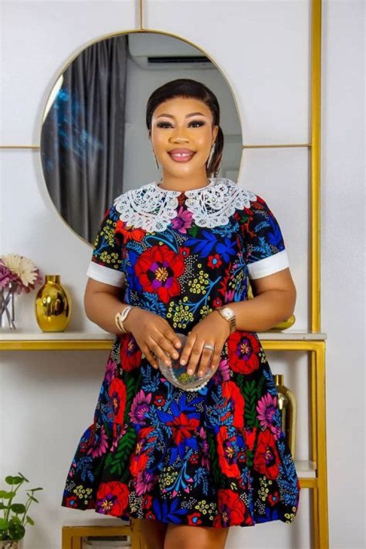 Ankara evening mini gown