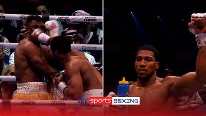 Anthony Joshua defeats Ngannou.