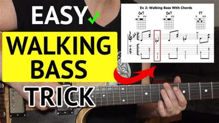 BASS LESSON - Easy Walking Bass Line with TAB - Beginner Jazz Bass Line Tutorial - jazz bass music tabs