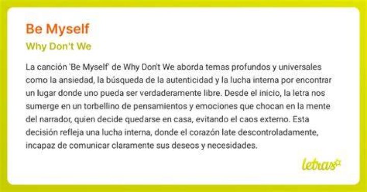 Be Myself - Why Don't We - billboard top 100 country songs 1982