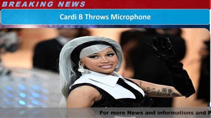 Cardi B Throws Microphone at Audience Member During Concert