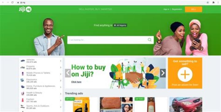 Jiji homepage screenshot Jiji homepage screenshot