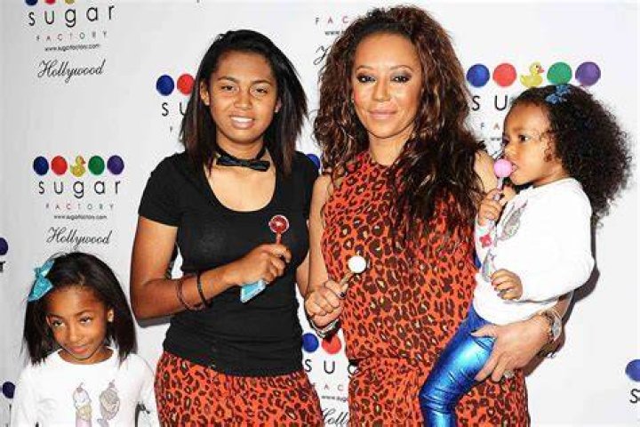 Mel B with her daughters, Angel and Madison