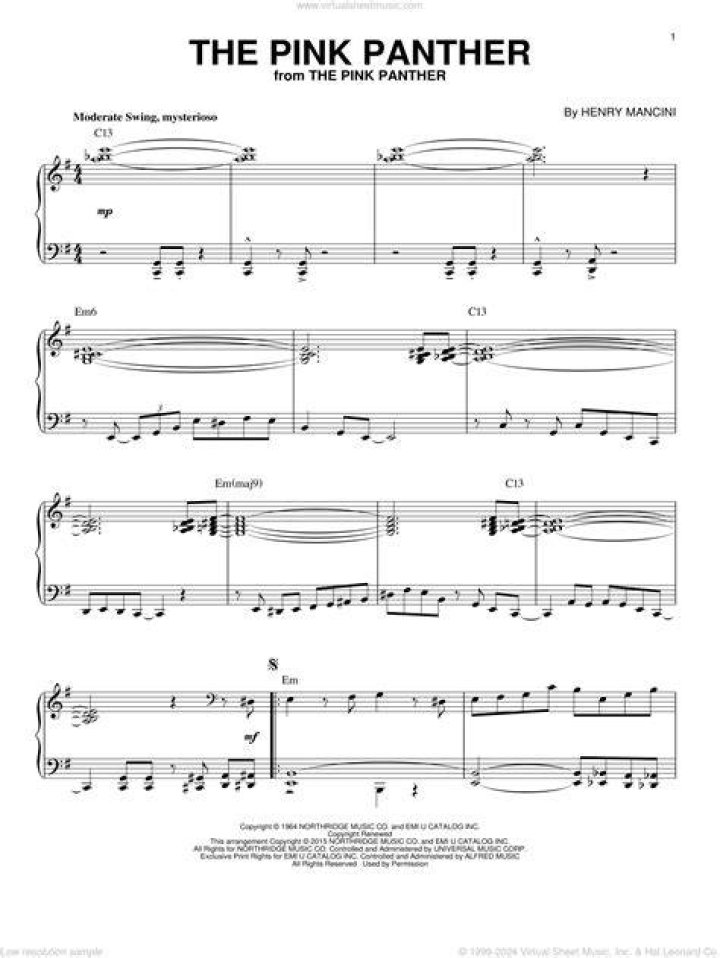 Pink panther - Jazz Version (Bass line) By Chami's Bass - jazz bass music tabs
