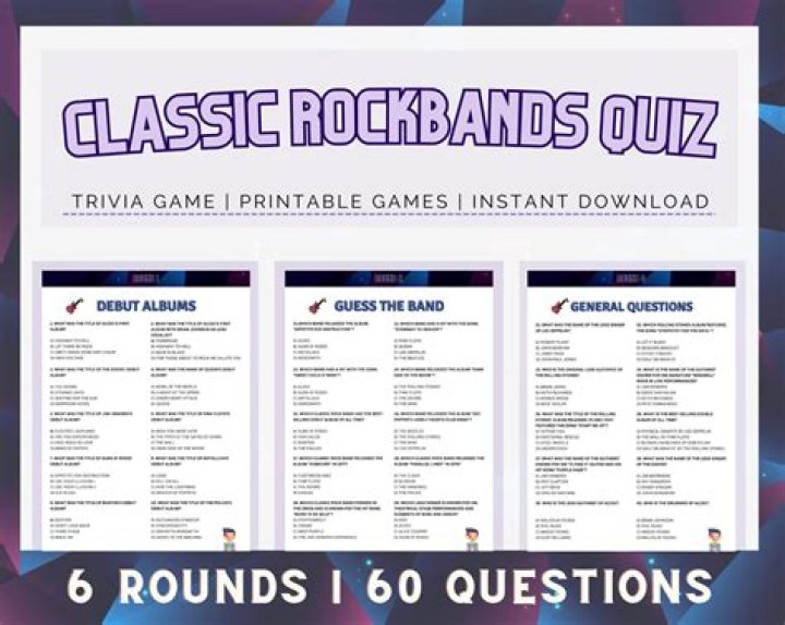 ROCK BAND QUIZ - Can you guess the band by the songs they sang? What do the bands have in common? - rock and roll music quiz questions and answers