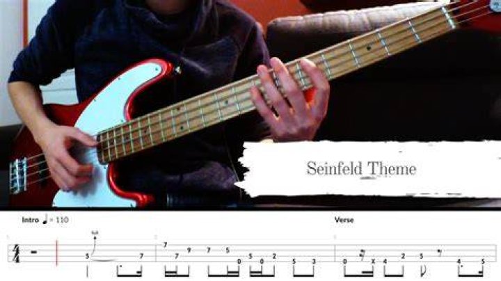 Seinfeld Theme (Bass Cover) (Play Along Tabs In Video) - jazz bass music tabs