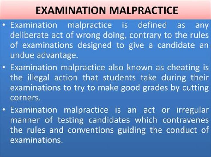 solutions to examination malpractice